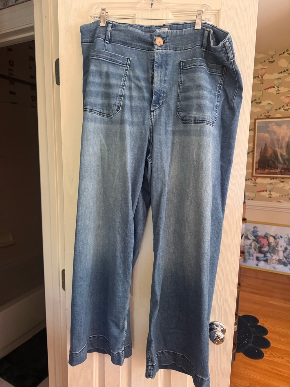 Colette Crop High-Rise Wide-Leg Jeans by Maeve